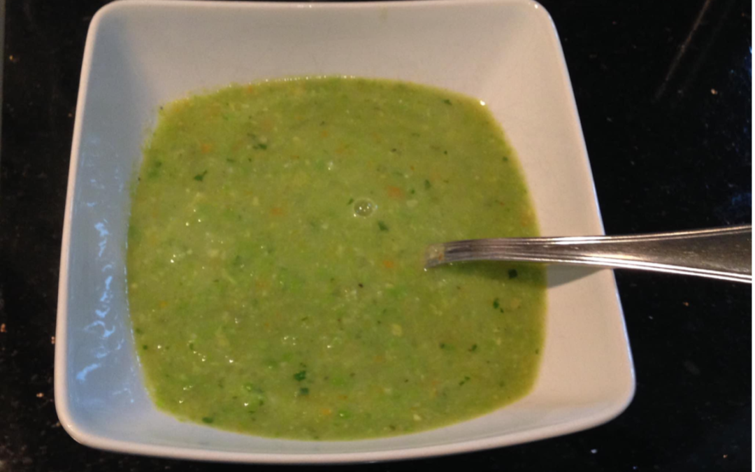 Pea, Bean Mint and Chilli Soup